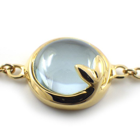 Tiffany Olive Leaf Blue Topaz Bracelet Yellow Gold - Picture 2 of 8